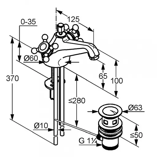 Смеситель для умывальника Kludi Adlon 510120520 - фото 2