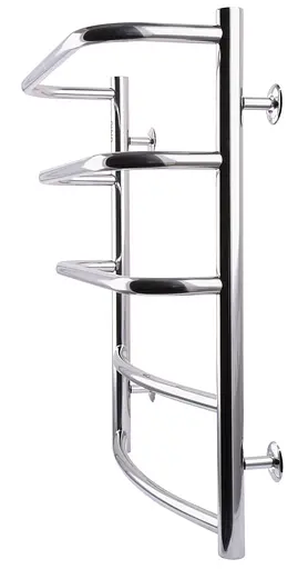 Водяна рушникосушка Unio LКD W 600-500-5 Драбинка Каскад Дуга, Хром - фото 3