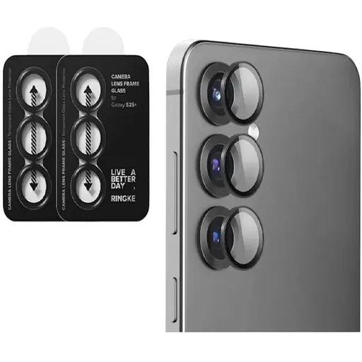 Захисне скло DK для Samsung Galaxy S25 S931 на камеру Lens Metal Ring Eagle Eye 020522 black 2 шт.