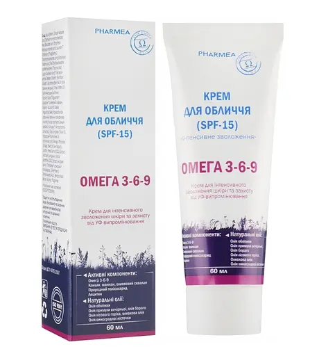 Крем для лица Интенсивное увлажнение серия Omega 3-6-9 Pharmea 60 мл - фото 1