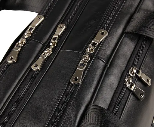 Чоловіча шкіряна сумка John McDee 44х15х33 см sum0026118 - фото 10