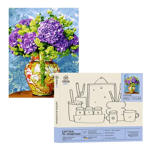 Набір для розпису по номерах "Літній букет" 40*50 см
