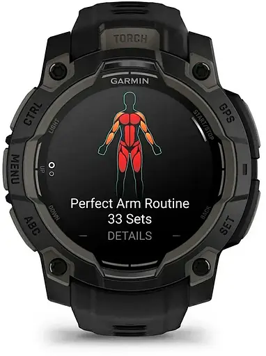Смарт-часы Garmin Instinct 3 45 mm AMOLED Black with Black Band (010-02936-00) - фото 2
