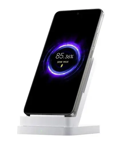 Бездротовий зарядний пристрій — підставка Xiaomi 50 W Wireless Charging Stand Pro (BHR7560GL) біле - фото 3