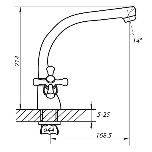 Смеситель для кухни Zerix TLG 827 ZX0181 Хром - фото 2