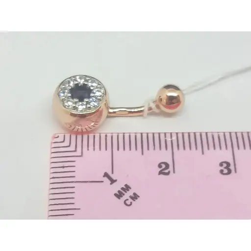 Серебряная серьга для пирсинга пупка Silvex 925. ПР3ФС/019 - фото 2