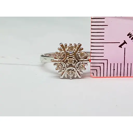 Срібне кільце Лазурит з фіанітами. 15116р 16 - фото 5