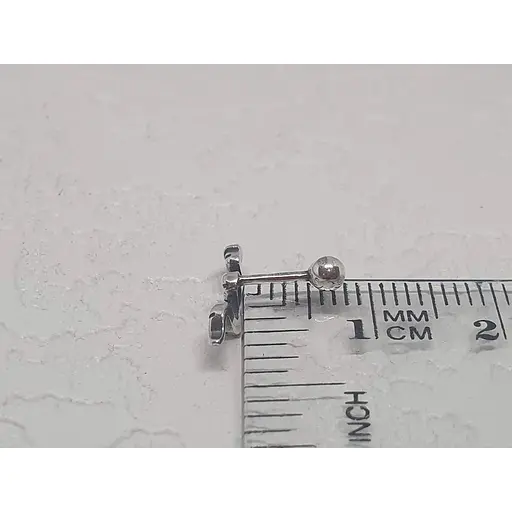 Срібна сережка для пірсингу хеліксу Ірій. 40075ШТ - фото 6