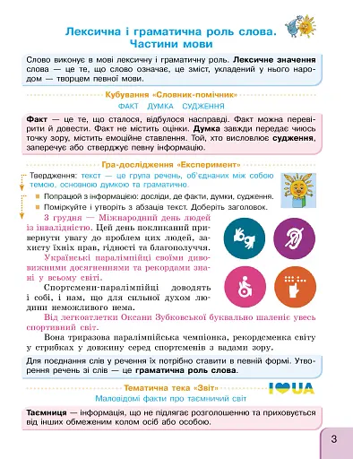 Українська мова та читання. 4 клас. Інтегрований навчальний посібник у 4-х частинах. Частина 2 - фото 2
