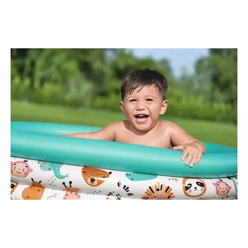 Дитячий круглийц басейн "Звірята" 51008-2 розмір 102х25 см - фото 3