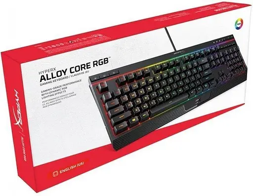 Клавиатура игровая HyperX Alloy Core USB RGB (Eng, Ukr) Black (4P4F5AA) - фото 6