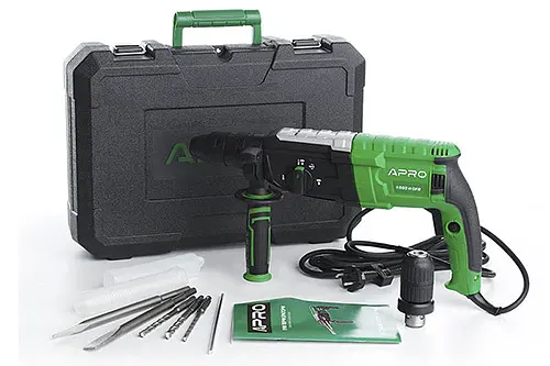 Перфоратор прямой Apro 1050H DFR 3,5 Дж 1050В SDS+ в кейсе(896229) - фото 1