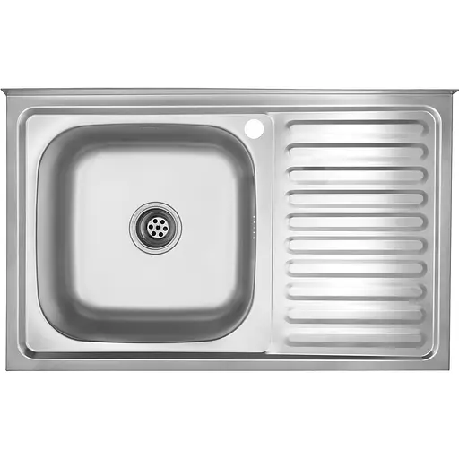 Кухонная мойка Kroner KRP Satin - 5080L (0,8 мм) (CV022820) - фото 1