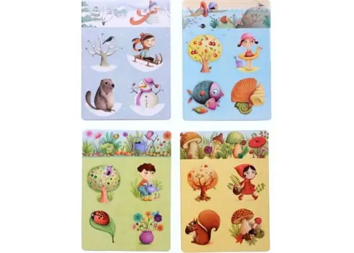 Настольная игра Djeco Детское лото. 4 сезона (Loto 4 seasons, 16 pcs) (DJ08123) - фото 6
