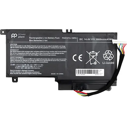 Акумулятор PowerPlant для ноутбуків TOSHIBA Satellite L55 (PA5107U-1BRS, TA5107P9) 14.4V 3000mAh