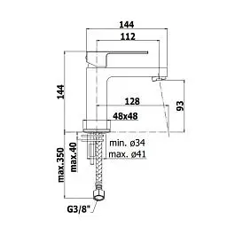 Змішувач для раковини Paffoni Elle без донного клапана chrome EL071CR, Хром - фото 9