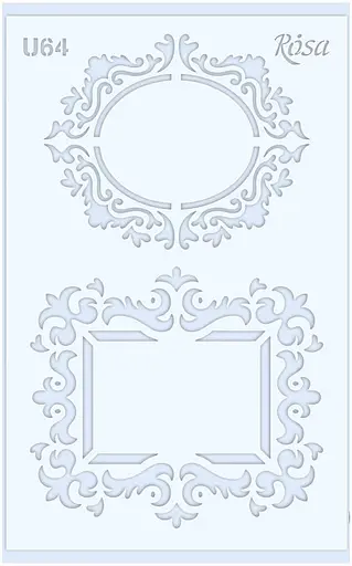 Трафарет багаторазовий універсальний №U64 Ажур 13×20 прозорий 0,5мм Rosa Talent - фото 1