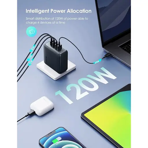 Зарядное устройство Oraimo USB C HyperGaN 120 Вт - фото 2