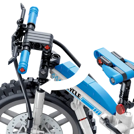 Конструктор велосипед  ZHEGAO COOl  DESIGN BIKE спортивний швидкісний  228 деталей - фото 4