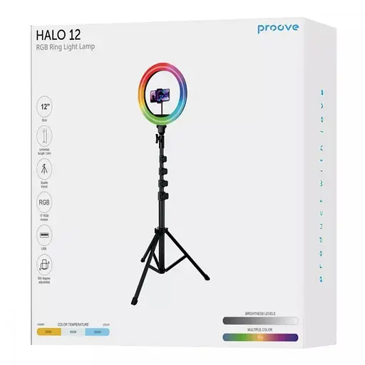 Кольцевая светодиодная лампа RGB Proove Halo 10" (PLRL10100401) - фото 6