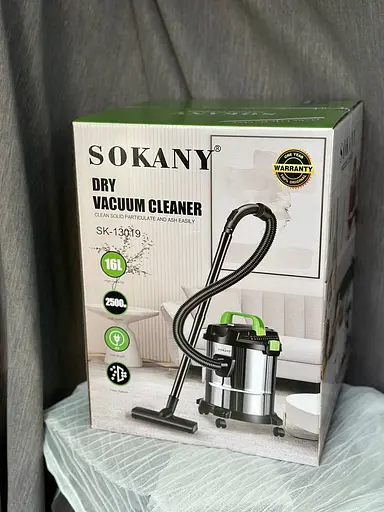 Циклонный профессиональный мощный вакуумный пылесос Sokany SK-13019 мешок 16л 2500 Вт сухая уборка Серый - фото 10