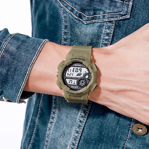 Наручний годинник чоловічий 1718AG Army Green Skmei acs0030622 - фото 4