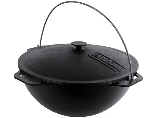 Казан чавунний азіатський з кришкою 15 л - фото 1