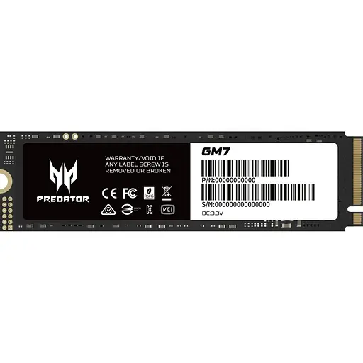 Накопитель SSD Acer Predator m.2 NVMe 4TB GM7 PCI Express 4.0 x4 (BL.9BWWR.120) - фото 1