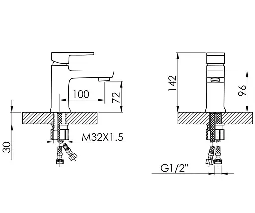 Смеситель для раковины Lidz Wawel 001 (k35) LDWAW001WHI45397 White - фото 3