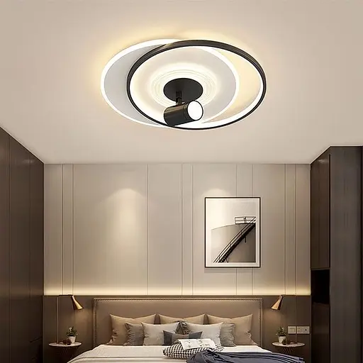 Стельова дизайнерська люстра LED Line.F MJ 50-500 BK+WT - фото 1