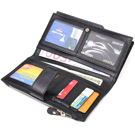 Кожаный женский кошелек Canpellini 10х18.7х2 см acs0025149 - фото 5