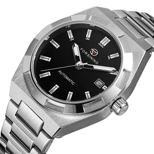 Чоловічий механічний наручний годинник Forsining Temp (Сріблястий) - фото 2