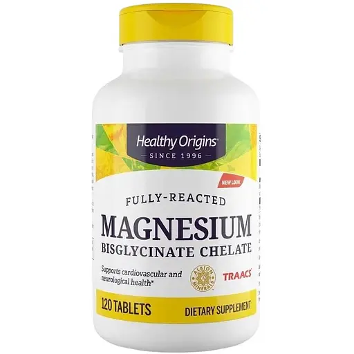 Хелат бісгліцинату магнію Healthy Origins Magnesium Bisglycinate Chelate, 120 таблеток