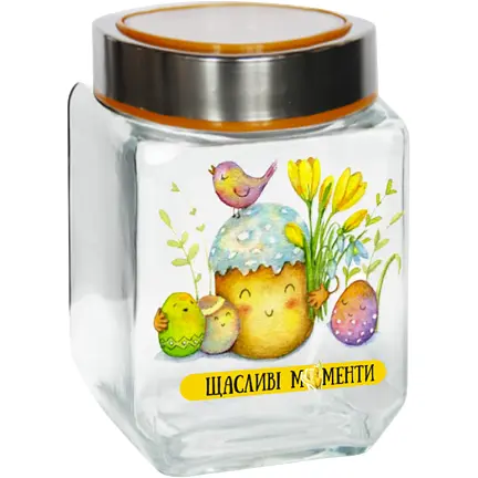 Банка для хранения Galleryglass Пасха 750 мл с оконной крышкой 9 x 9 x 14.5 см (85006005) - фото 1