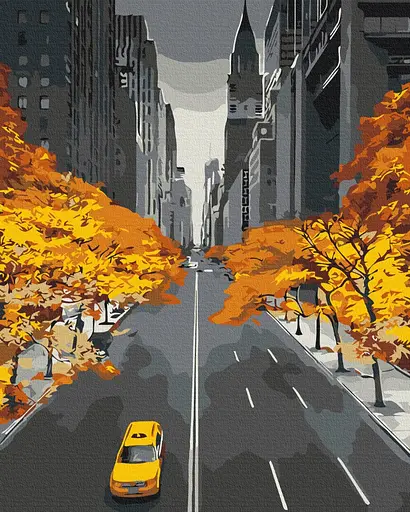 Картина за номерами на підрамнику Brushme Нью-Йоркське золото