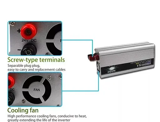 Универсальный автомобильный инвертор UKC 12V/220V 1500W преобразователь напряжения - фото 5