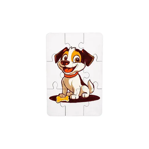 Деревянный пазл-раскраска А5 "Собачка" PuzzleOK Puz-22940 кисточка, краски, клейкая пленка - фото 5