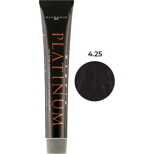 Крем-фарба для волосся Hipertin Utopik Platinum 4.25 Каштан перламутрово-червоний 60 мл