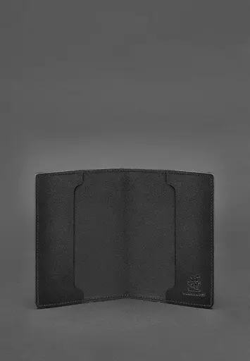 Кожаная обложка для удостоверения офицера 9.0 Черная - фото 3