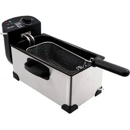 Універсальна електрична фритюрниця для дому Helmut Silver HM-5219 з терморегулятором і знімною чашею - фото 1