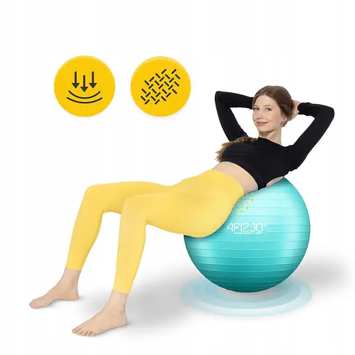 М'яч для фітнесу (фітбол) 4FIZJO 65 см Anti-Burst Mint (P-5905973404761) - фото 7