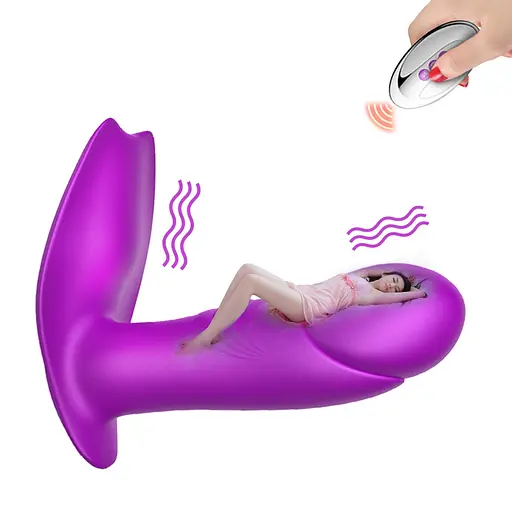 Вібратор у трусики Boss Series Silicone Panty 12.8 см фіолетовий - фото 4