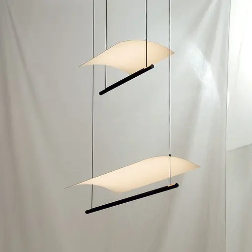 Підвісний світильник 50×19 см | Арт. AA233-590 BK+WT | Line F - фото 1