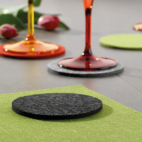 Серветка під посуд Alia d10см, темно-сіра 4шт (12333) - фото 3