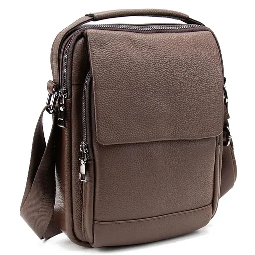 Месенджер шкіряний з ручкою Tiding Bag A25F-FL-9747C