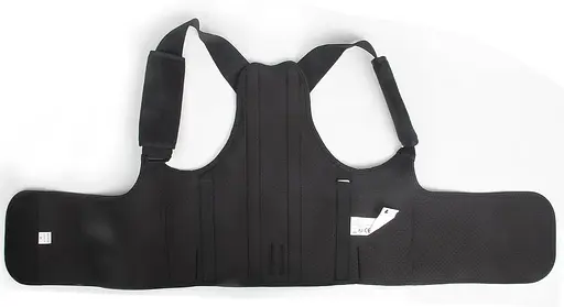 Коректор постави MRLI для спини, унісекс, дихаючий, регульований, невидимий Розмір М чорний - фото 6