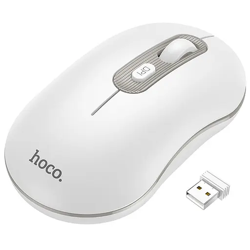 Миша Hoco GM21 Platinum White Gray