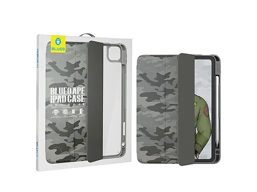 Чохол-книжка Blueo Ape Case with Leather Sheath Camo для Apple iPad Pro 12.9` (2020-2021) Grey [73478] - фото 2