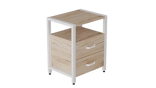 Тумба универсальная Ferrum-decor Вивьен 2/2 50x41x40 белый ДСП Дуб Сан-Марино 16мм (FRD-104162) - фото 4