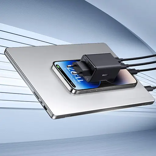 СЗУ Baseus GaN6 Pro OS 65W (2USB-A/2C) + кабель Type-C to Type-C (P10162701) - фото 6